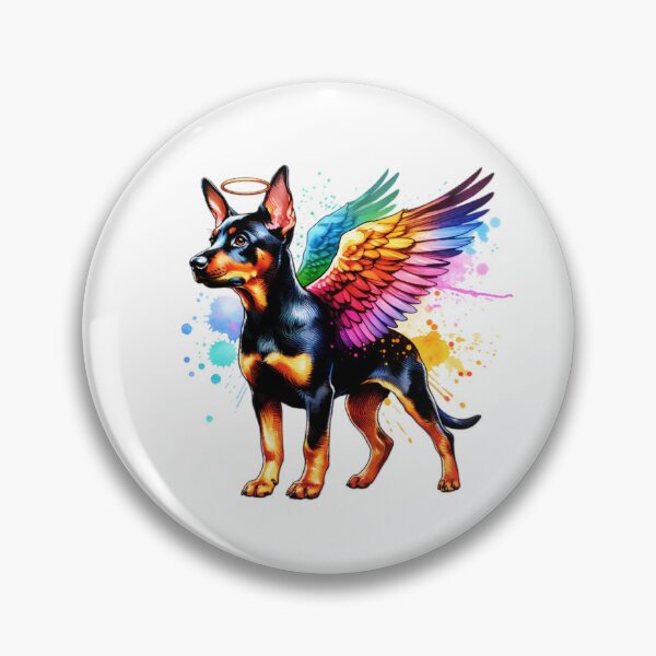 Item preview, Watercolor German Pinscher Angel designed and sold by TheAnimalZ00.