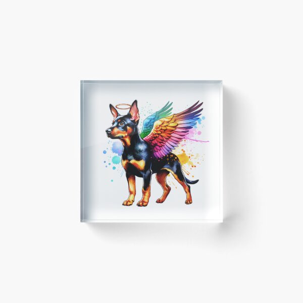 Item preview, Watercolor German Pinscher Angel designed and sold by TheAnimalZ00.