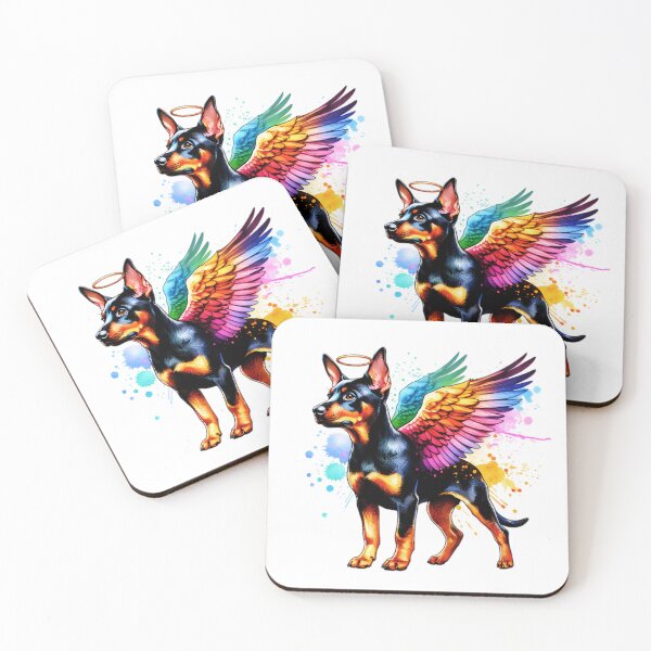 Item preview, Watercolor German Pinscher Angel designed and sold by TheAnimalZ00.