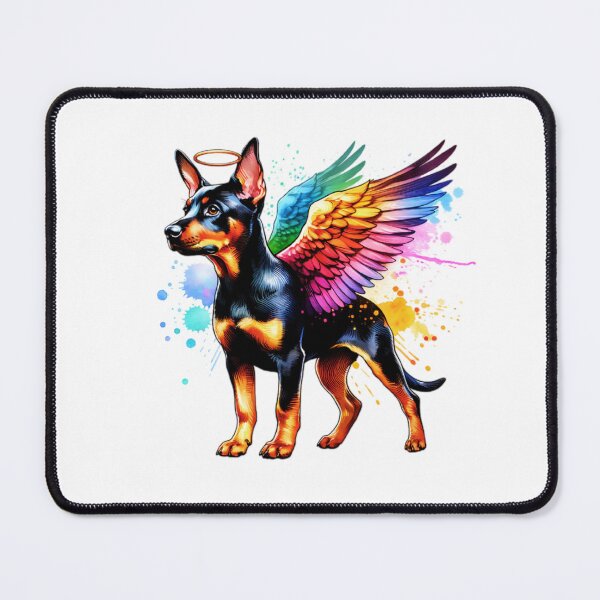 Item preview, Watercolor German Pinscher Angel designed and sold by TheAnimalZ00.