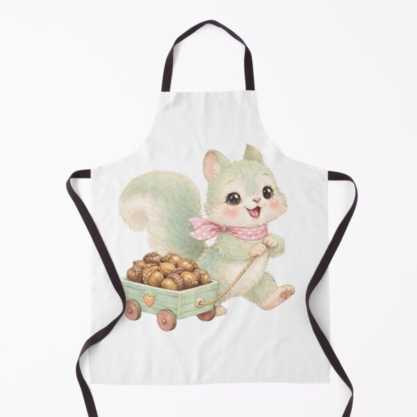 Item preview, Whimsical Squirrel Pulling a Wagon – Cute Woodland Cottagecore Illustration designed and sold by SirensSageStone.