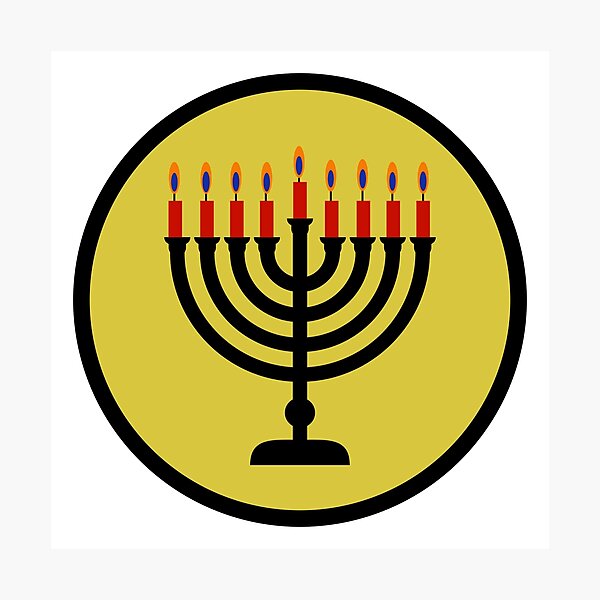 Item preview, Menorah in a circle  designed and sold by Rachel the Artist .