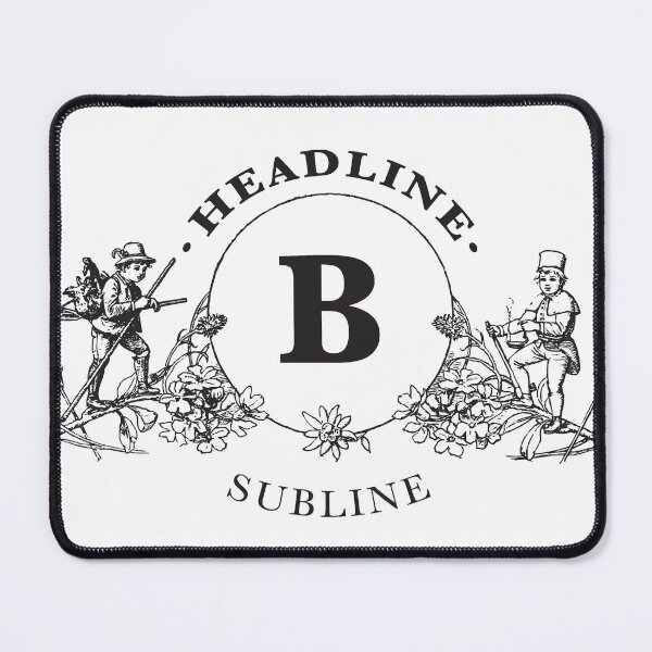 Item preview, Apothecary engraved label template with botanical ornament and badge frame designed and sold by DavidMay.