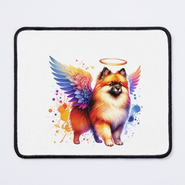 Item preview, Watercolor German Spitz Angel designed and sold by TheAnimalZ00.