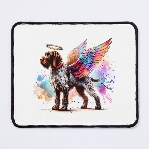 Item preview, Watercolor German Wirehaired Pointer Angel designed and sold by TheAnimalZ00.
