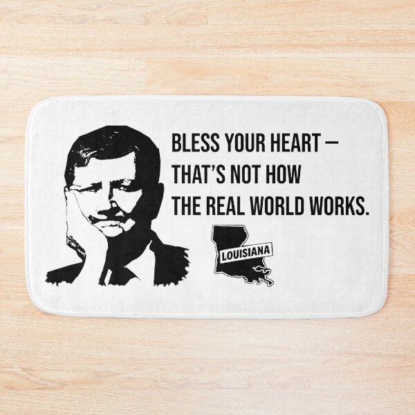 Aperçu de l'œuvre John N. Kennedy - Que Dieu vous bénisse — Louisiana Reality Check - T-shirt Light Shirts Only créée et vendue par EmersionPrints.