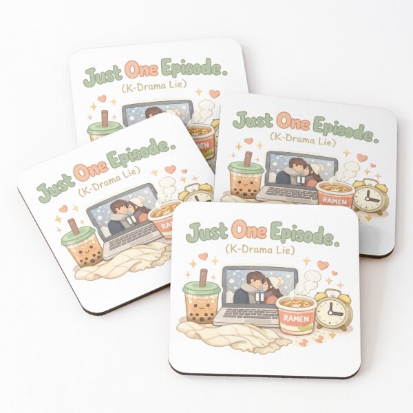 Item preview, Just One Episode (K-Drama Lie) | Cute K-Drama Binge Sticker designed and sold by Soft Seoul Studio.