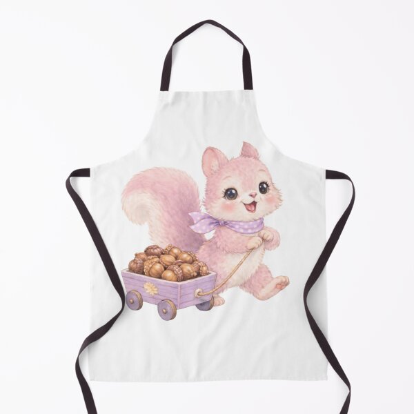 Item preview, Pastel Squirrel with Acorn Wagon – Cute Babycore Woodland Illustration designed and sold by SirensSageStone.