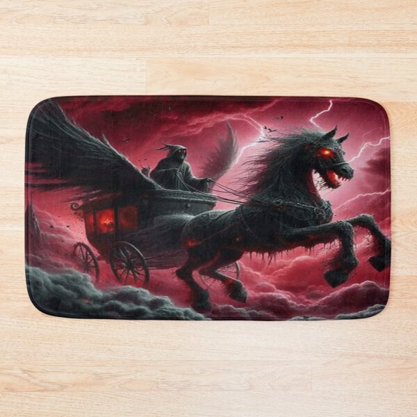 Item preview, Gothic Dark Pegasus Carriage - Grim Reaper Undead Stallion in Crimson Storm designed and sold by FaresTes.
