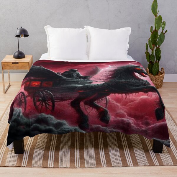 Item preview, Gothic Dark Pegasus Carriage - Grim Reaper Undead Stallion in Crimson Storm designed and sold by FaresTes.