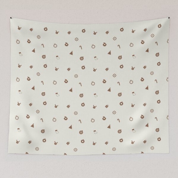 Item preview, Minimal Christmas Icons in Warm Brown Tones designed and sold by HappyHues by S.