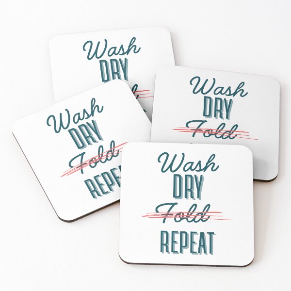 Item preview, Wash Dry Fold Repeat - Humorous Laundry Design designed and sold by Stella Maris Designs.