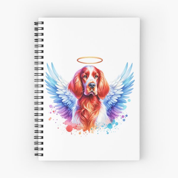 Item preview, Watercolor Irish Red And White Setter Angel designed and sold by TheAnimalZ00.
