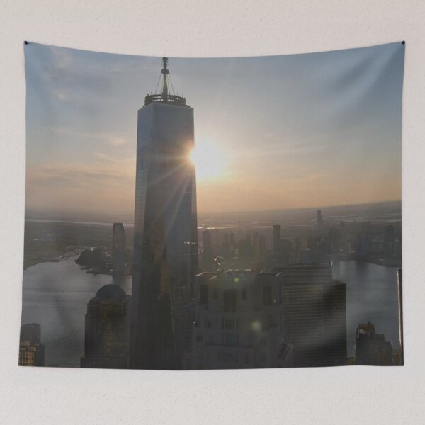 Item preview, Sun setting on: One World Trade Center designed and sold by NYConlineStore.