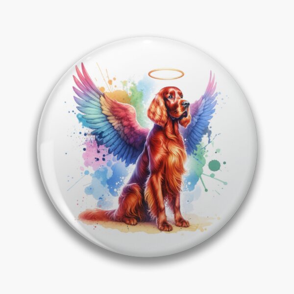 Item preview, Watercolor Irish Setter Angel designed and sold by TheAnimalZ00.