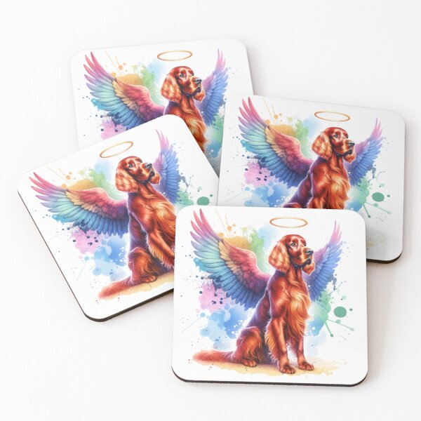 Item preview, Watercolor Irish Setter Angel designed and sold by TheAnimalZ00.