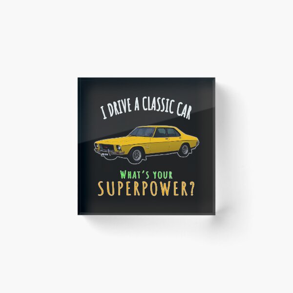Item preview, Holden HQ Monaro GTS 350 Yellow I Drive a Classic Car What’s Your Superpower designed and sold by Michael van der Hoorn.