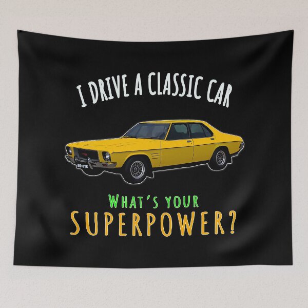 Item preview, Holden HQ Monaro GTS 350 Yellow I Drive a Classic Car What’s Your Superpower designed and sold by Michael van der Hoorn.