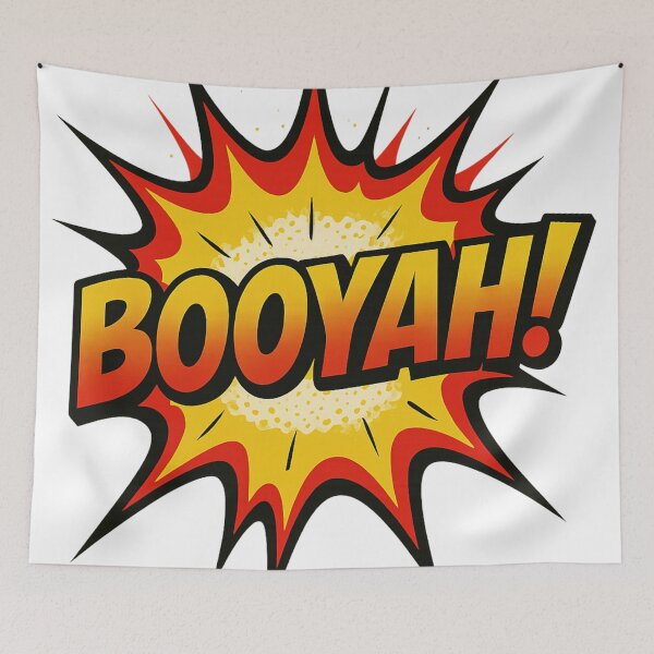 Aperçu de l'œuvre Explosion Pop Art Rétro Booyah créée et vendue par royalswin.