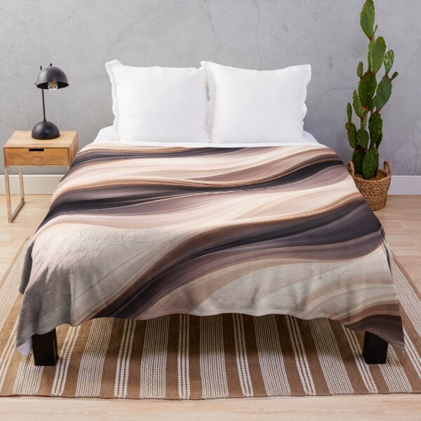 Item preview, Cream Brown Wave Pattern designed and sold by LuxeFusionArt.