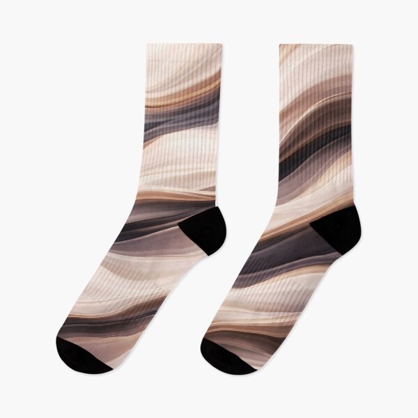 Item preview, Cream Brown Wave Pattern designed and sold by LuxeFusionArt.