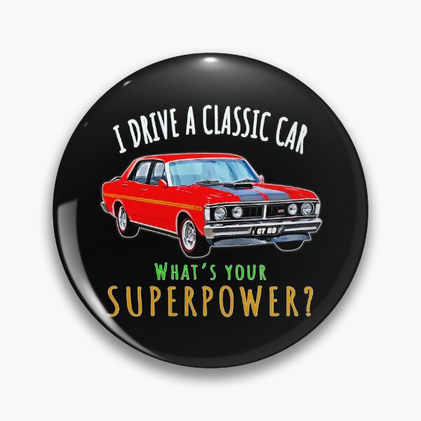 Item preview, Red Ford Falcon XY GT-HO I Drive a Classic Car What’s Your Superpower designed and sold by Michael van der Hoorn.