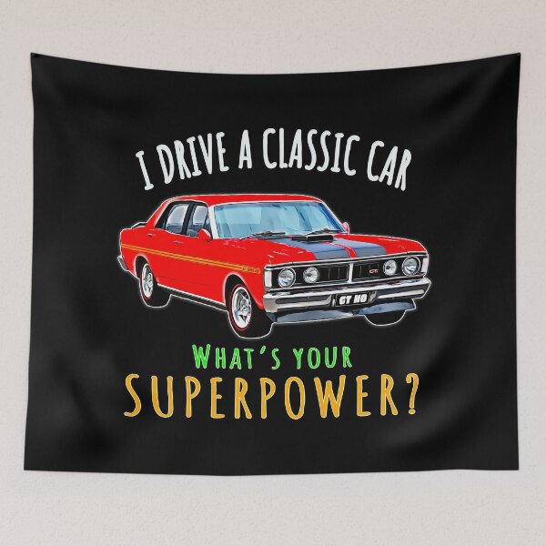 Item preview, Red Ford Falcon XY GT-HO I Drive a Classic Car What’s Your Superpower designed and sold by Michael van der Hoorn.