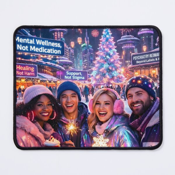 Item preview, Synthwave Christmas Psychiatry Future Reimagined designed and sold by DreamWavePix.