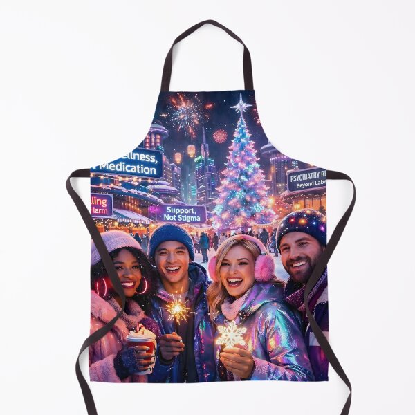 Item preview, Synthwave Christmas Psychiatry Future Reimagined designed and sold by DreamWavePix.
