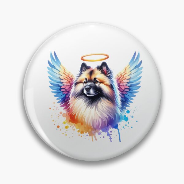 Item preview, Watercolor Keeshond Angel designed and sold by TheAnimalZ00.