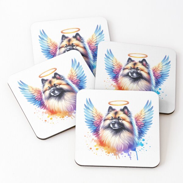 Item preview, Watercolor Keeshond Angel designed and sold by TheAnimalZ00.