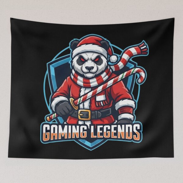 Item preview, Gaming Legends Santa Panda – Christmas Esports Logo for Gamers designed and sold by SoulenCify.