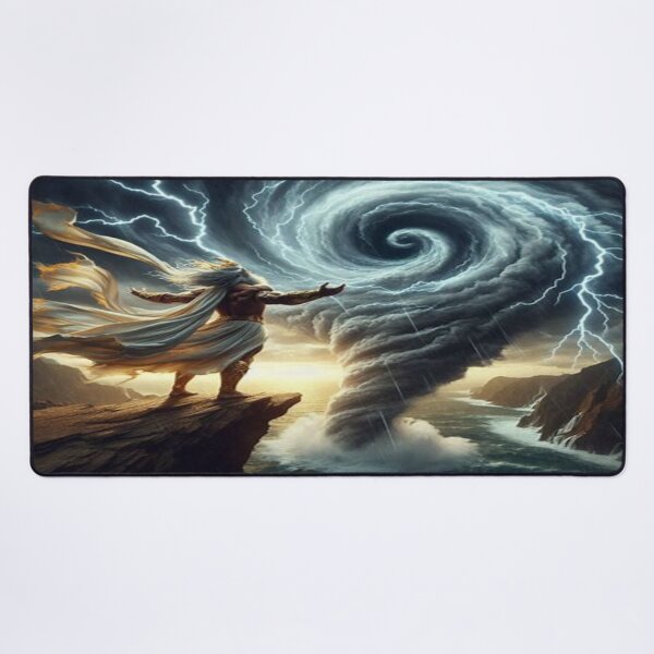 Item preview, Zeus God of Thunder Epic Mythological Storm Canvas Art designed and sold by FaresTes.
