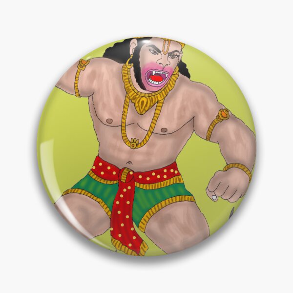 Item preview, Hanuman Art – Powerful Hindu Monkey God Illustration designed and sold by Harshit_Digital_Arts.