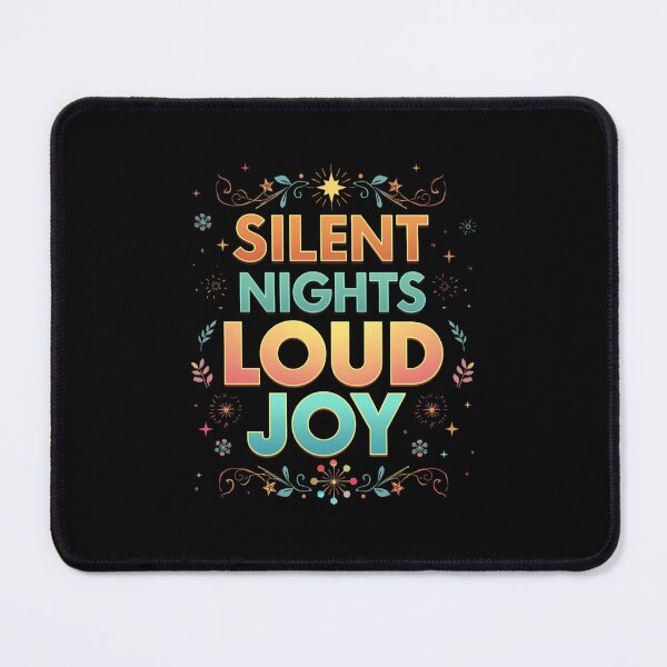 Item preview, Silent Nights Loud Joy-Festive Quote Typography Design designed and sold by Aarvya Fashion Club ( A.F.C ).