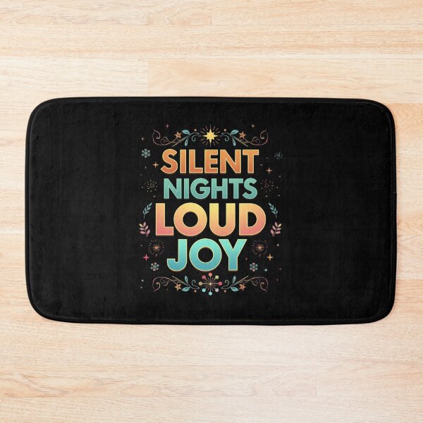 Item preview, Silent Nights Loud Joy-Festive Quote Typography Design designed and sold by Aarvya Fashion Club ( A.F.C ).