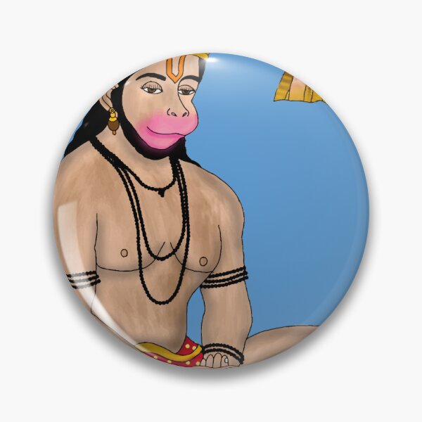 Item preview, Hanuman Art – Powerful Hindu Monkey God Illustration designed and sold by Harshit_Digital_Arts.