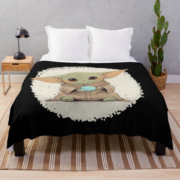 Item preview, BABY YODA WITH PLANET URANUS designed and sold by LIS AND MELIVERSO.
