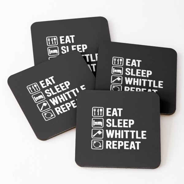 Item preview, Eat Sleep Whittle Repeat Wood Carving designed and sold by ForestMmost.
