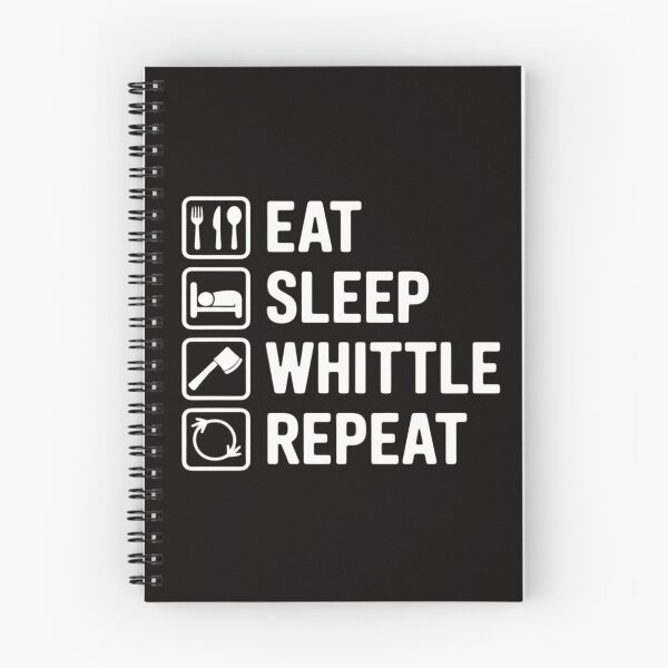 Item preview, Eat Sleep Whittle Repeat Wood Carving designed and sold by ForestMmost.