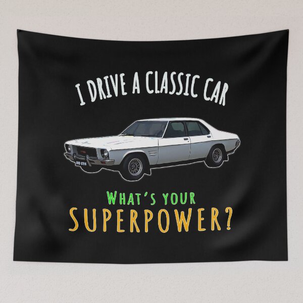 Item preview, Holden HQ Monaro GTS 350 White I Drive a Classic Car What’s Your Superpower designed and sold by Michael van der Hoorn.