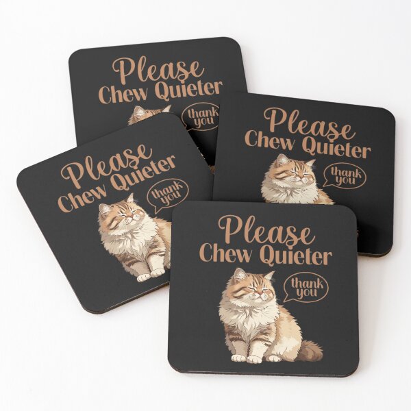 Item preview, Please Chew Quieter Cute Cat | Gentle Home Humor Tee designed and sold by GeniePixel.