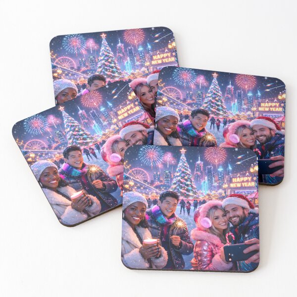 Item preview, Futuristic Synthwave Christmas New Year designed and sold by DreamWavePix.