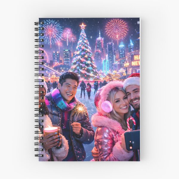 Item preview, Futuristic Synthwave Christmas New Year designed and sold by DreamWavePix.