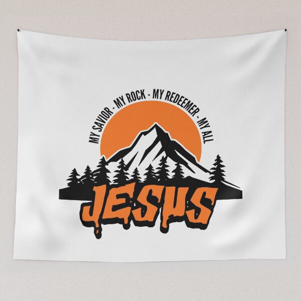 Item preview, Jesus: My Savior - My Rock - My Redeemer - My All – Christian Faith Design designed and sold by MoriaStore.