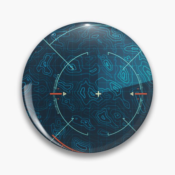 Item preview, topographic map with futuristic military radar for aiming target, graphic of terrain texture with army technology element designed and sold by NiamLab.