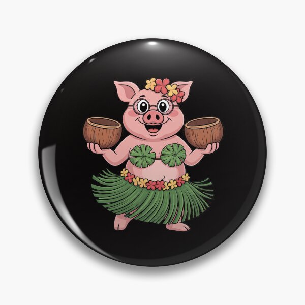 Item preview, Cool Hawaiian Luau Pig Boar Lover Hula Dancing Gift designed and sold by ForestMmost.