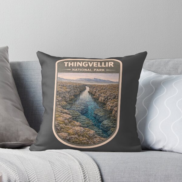 Item preview, Vintage Iceland National Park Art: Thingvellir  designed and sold by PinUpPizzazz.