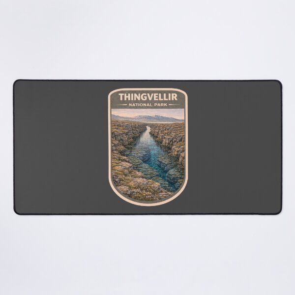 Item preview, Vintage Iceland National Park Art: Thingvellir designed and sold by PinUpPizzazz.