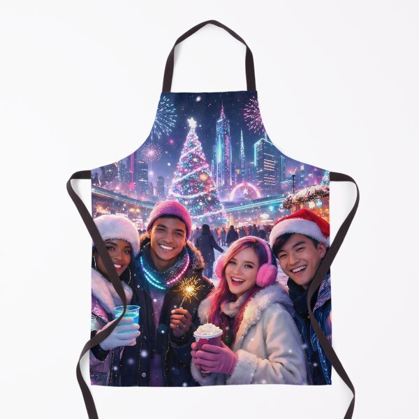 Item preview, Futuristic Synthwave Christmas New Year designed and sold by DreamWavePix.